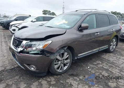 2015 Nissan Pathfinder Platinum z USA, uszkodzony, nr VIN 5N1AR2MN4FC712509